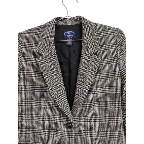 Chelsea Campbell Glen Plaid Blazer Eclectic Grandpa Preppy Wool Corpcore 10P - Picture 3 of 10